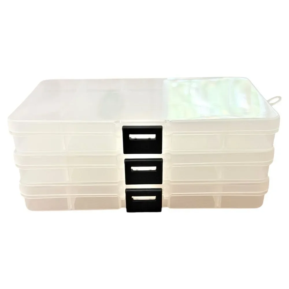 Bead Landing Small Clear Bead Craft Storage Cases SET OF 3. NEW.